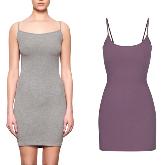 SKIMS Dresses & Skirts - SKIMS Fits Everbody Bodycon Slip Dress in Plum Size Large NWT